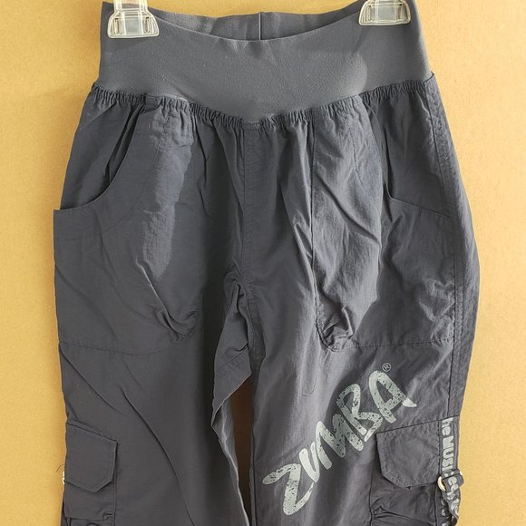 Small dark blue "pull up" zumba cargo pants - Picture 1 of 7